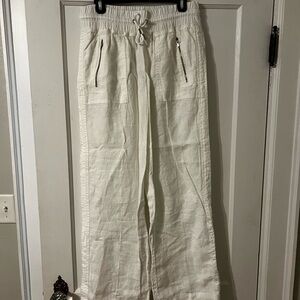 Athleta White Linen Pants